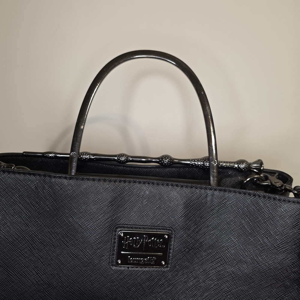 Harry Potter x Loungefly Deathly Hallows Structured Satchel - Picture 4 of 10